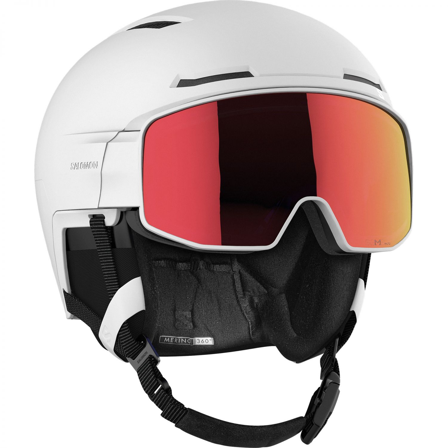 Salomon Driver Prime Sigphoto MIPS lyžiarska prilba s kuklou, biela