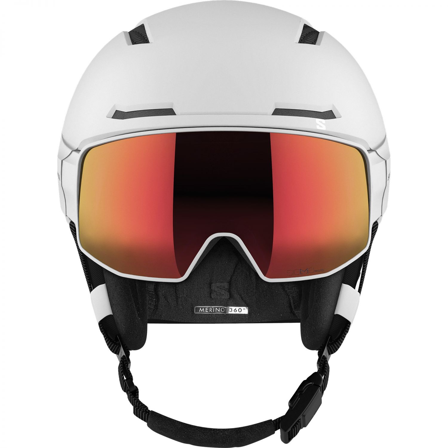 Salomon Driver Prime Sigphoto MIPS lyžiarska prilba s kuklou, biela