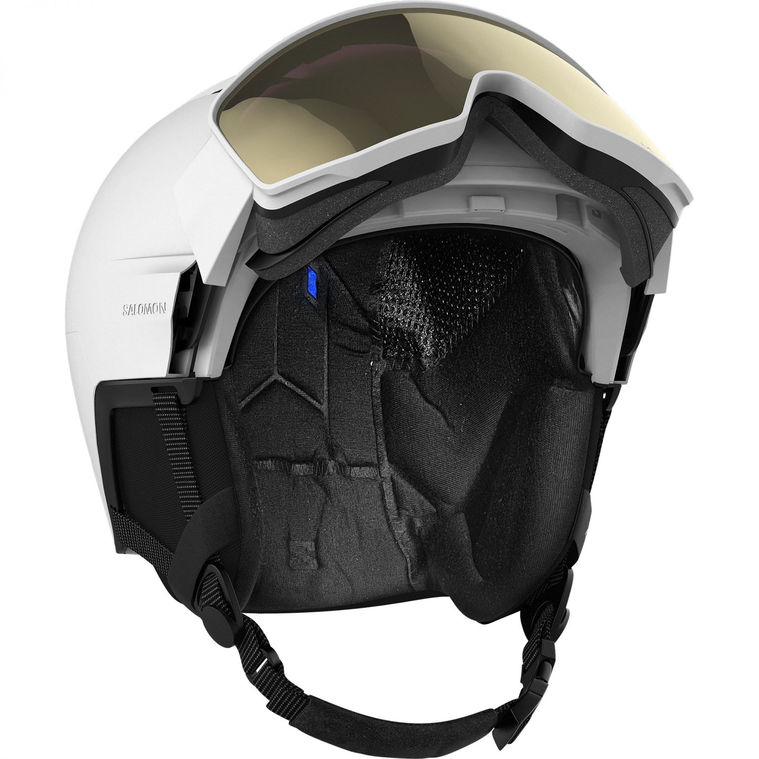 Salomon Driver Pro Sigma, casco de esquí con visera, blanco