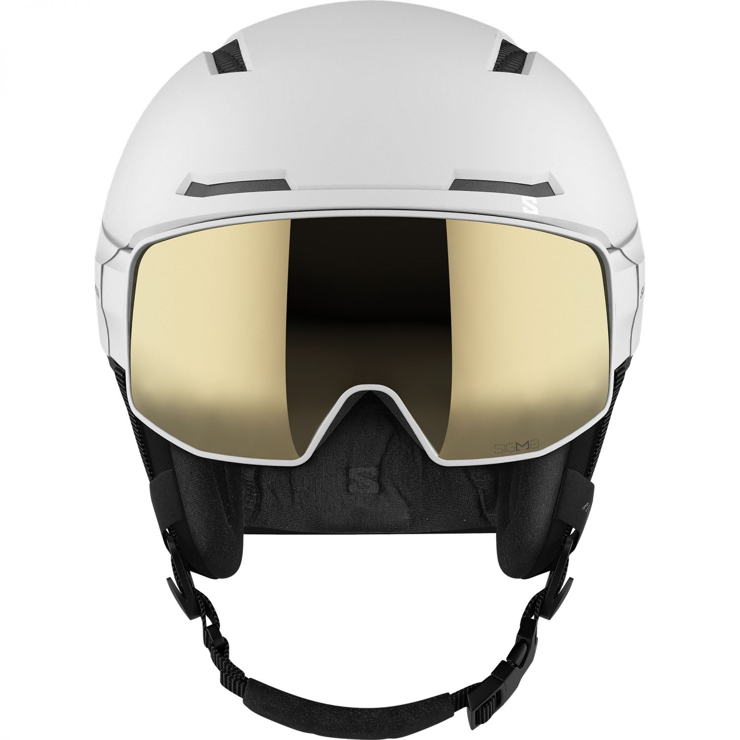 Salomon Driver Pro Sigma, casque de ski à visière, blanc