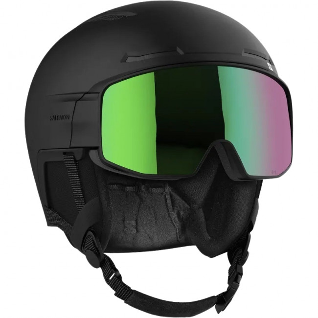 Salomon Driver Pro Sigma, lyžiarska prilba s kuklou, čierna