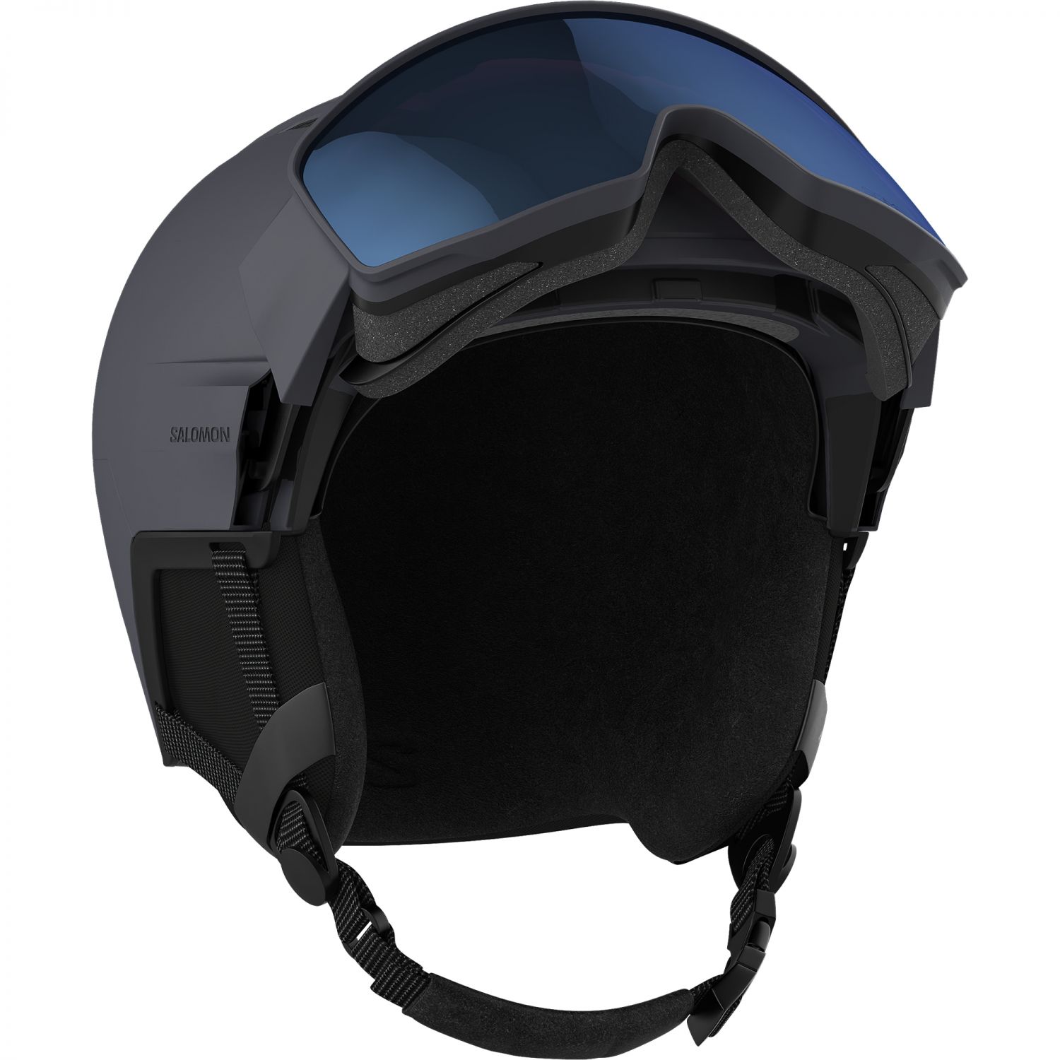 Salomon Driver Pro Sigma, Skihelm mit Visier, dunkelgrau