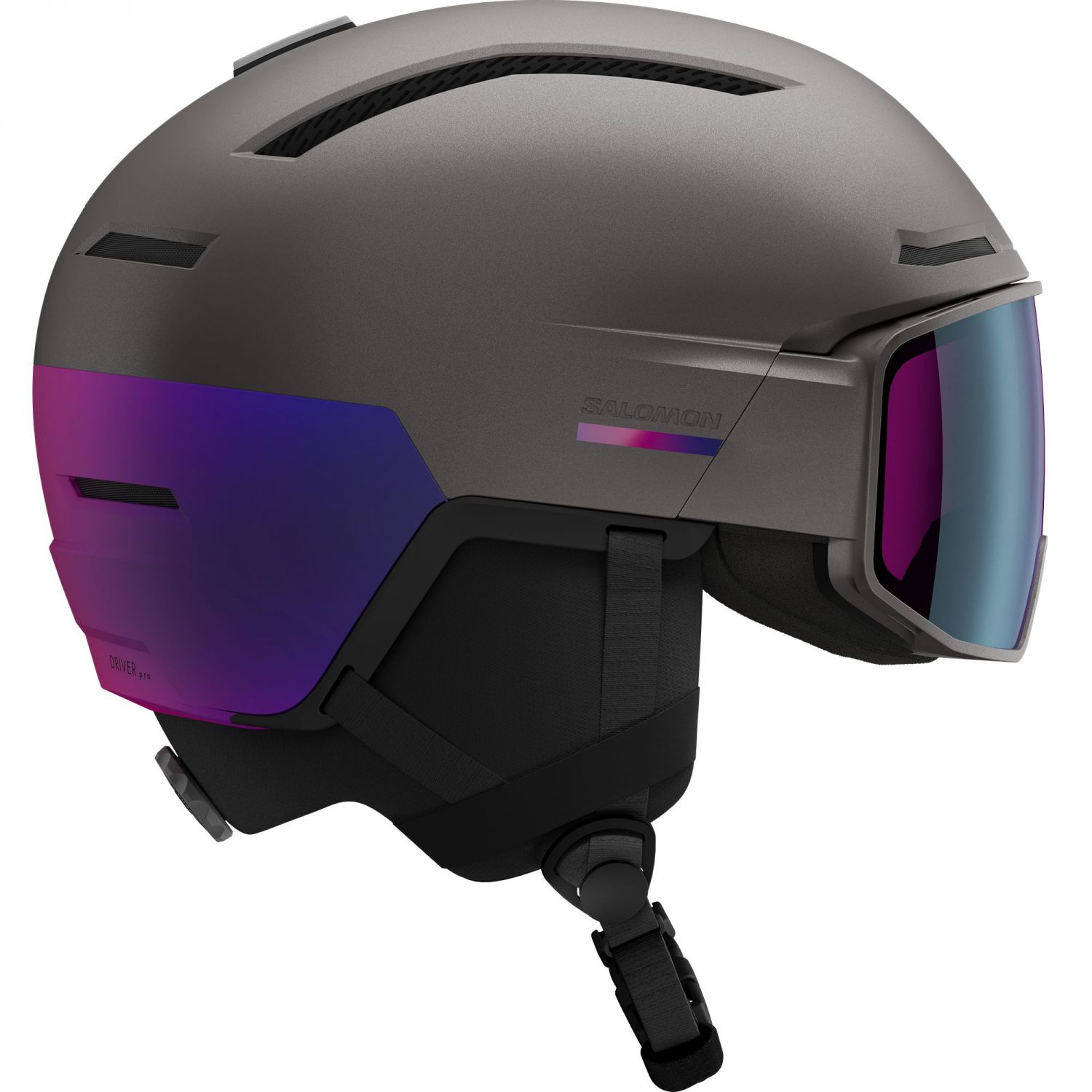 Salomon Driver Pro Sigma, skihjelm med visir, grå