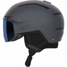 Salomon Driver Pro Sigma, skihjelm med visir, mørkegrå