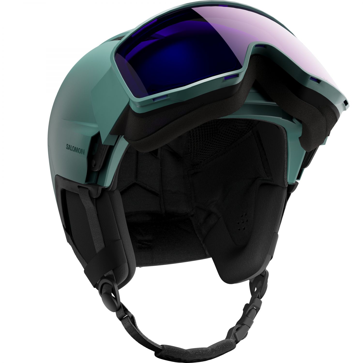 Salomon Driver Pro Sigphoto MIPS, casque de ski à visière, turquoise