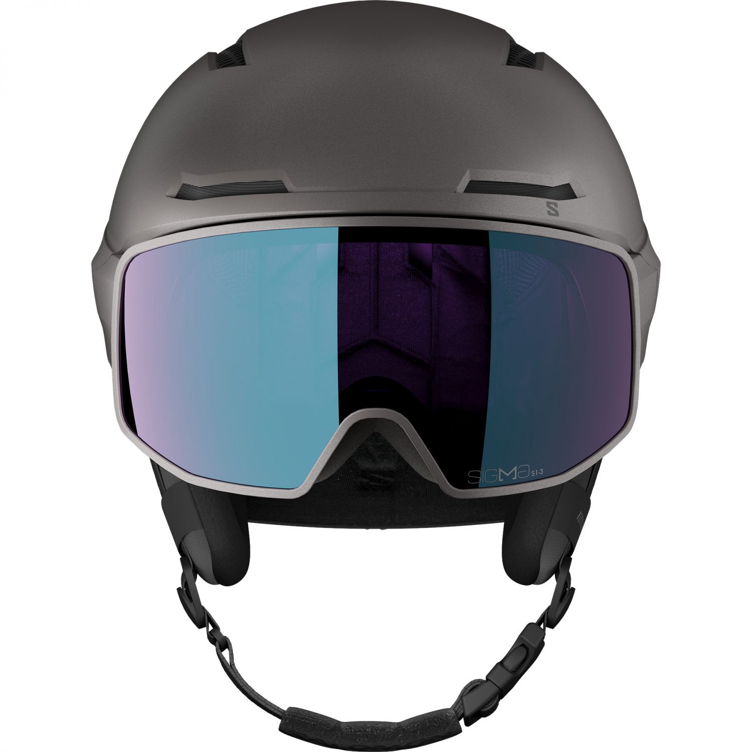 Salomon Driver Pro Sigphoto MIPS, Skihjelm med Visir, Beluga Metal