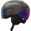 Salomon Driver Pro Sigphoto MIPS, Skihjelm med Visir, Beluga Metal