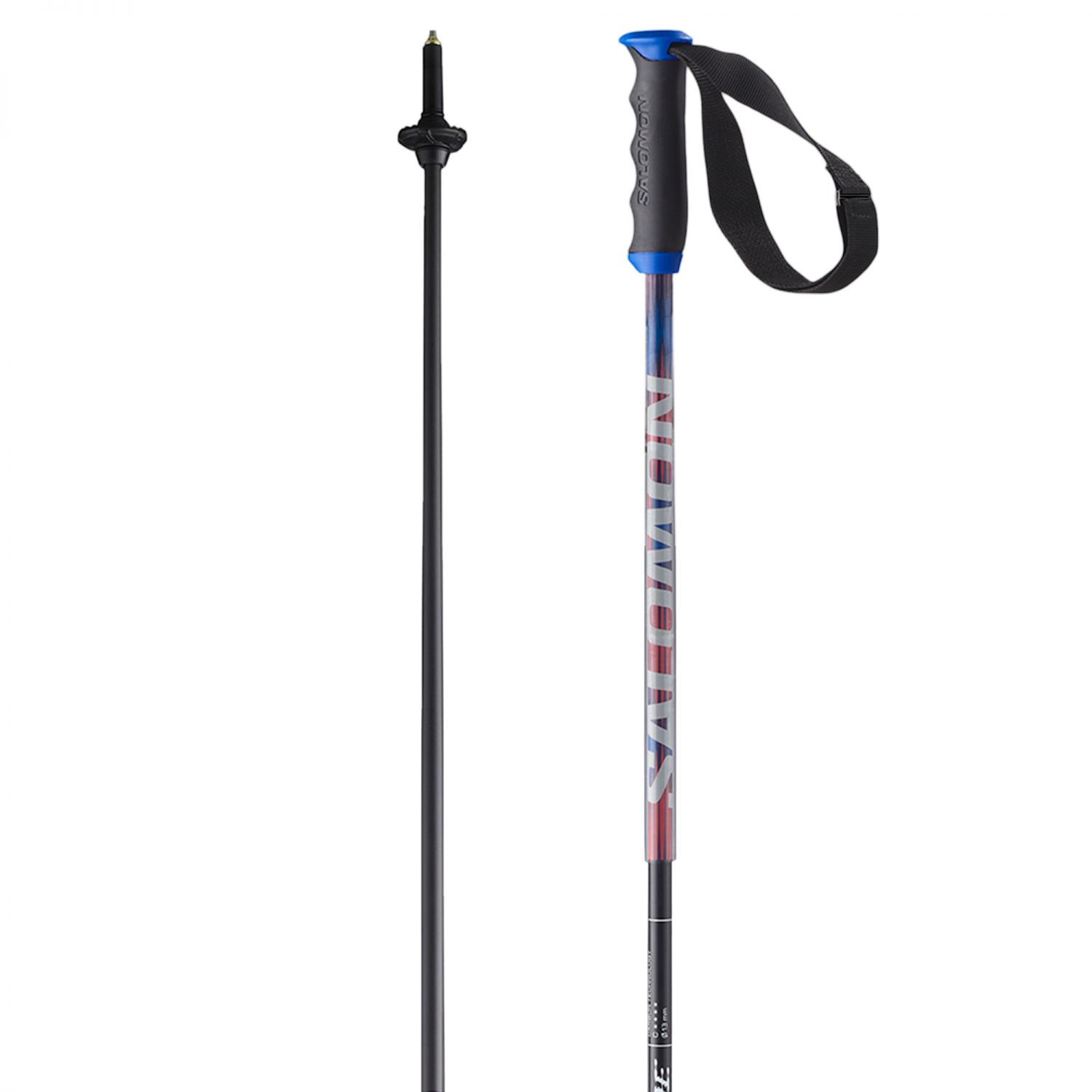Salomon Equipe Carbon, bastões de esqui, preto/azul