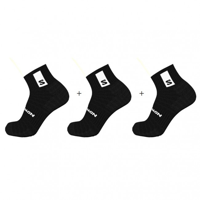 Salomon Everyday Ankle 3-pack, meias, preto