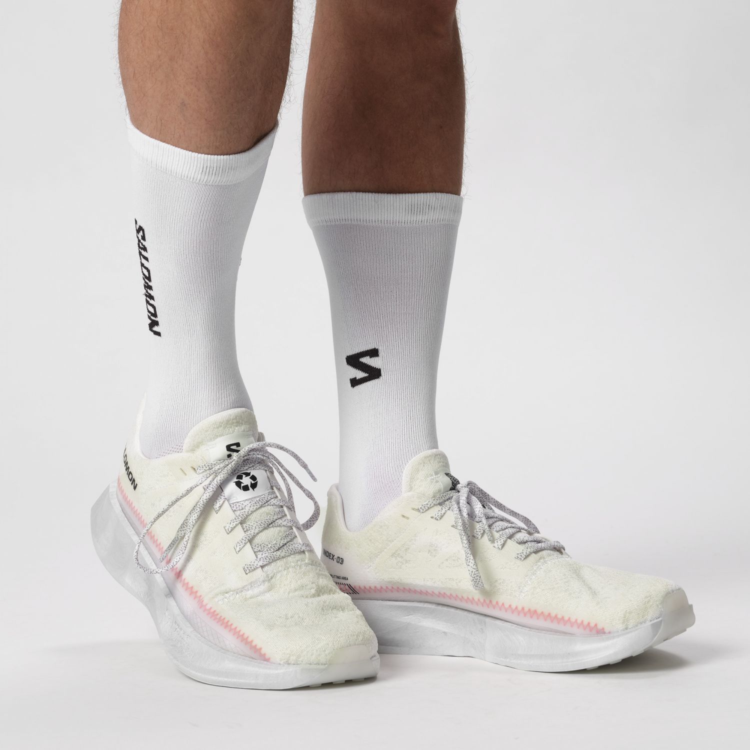 Salomon Everyday Crew, meias, branco/preto