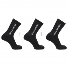 Salomon Everyday Crew, meias, embalagem com 3 unidades, preto