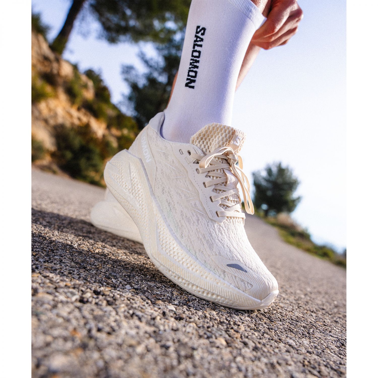 Salomon Everyday Crew, șosete, unisex, alb/negru