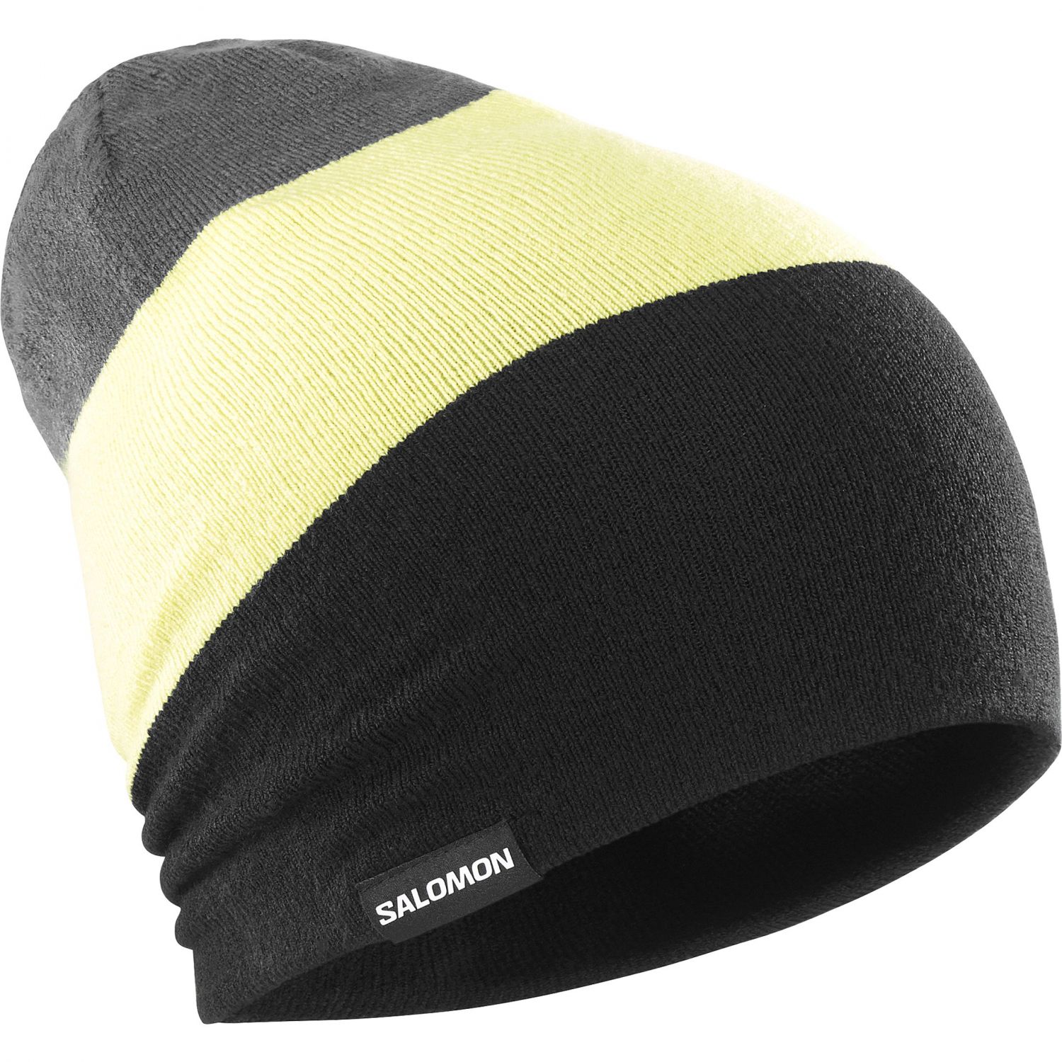 Salomon Flatspin Reversible Beanie, czarny/żółty