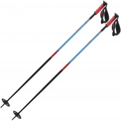 Salomon Hacker S3, bastões de esqui, azul/rosa
