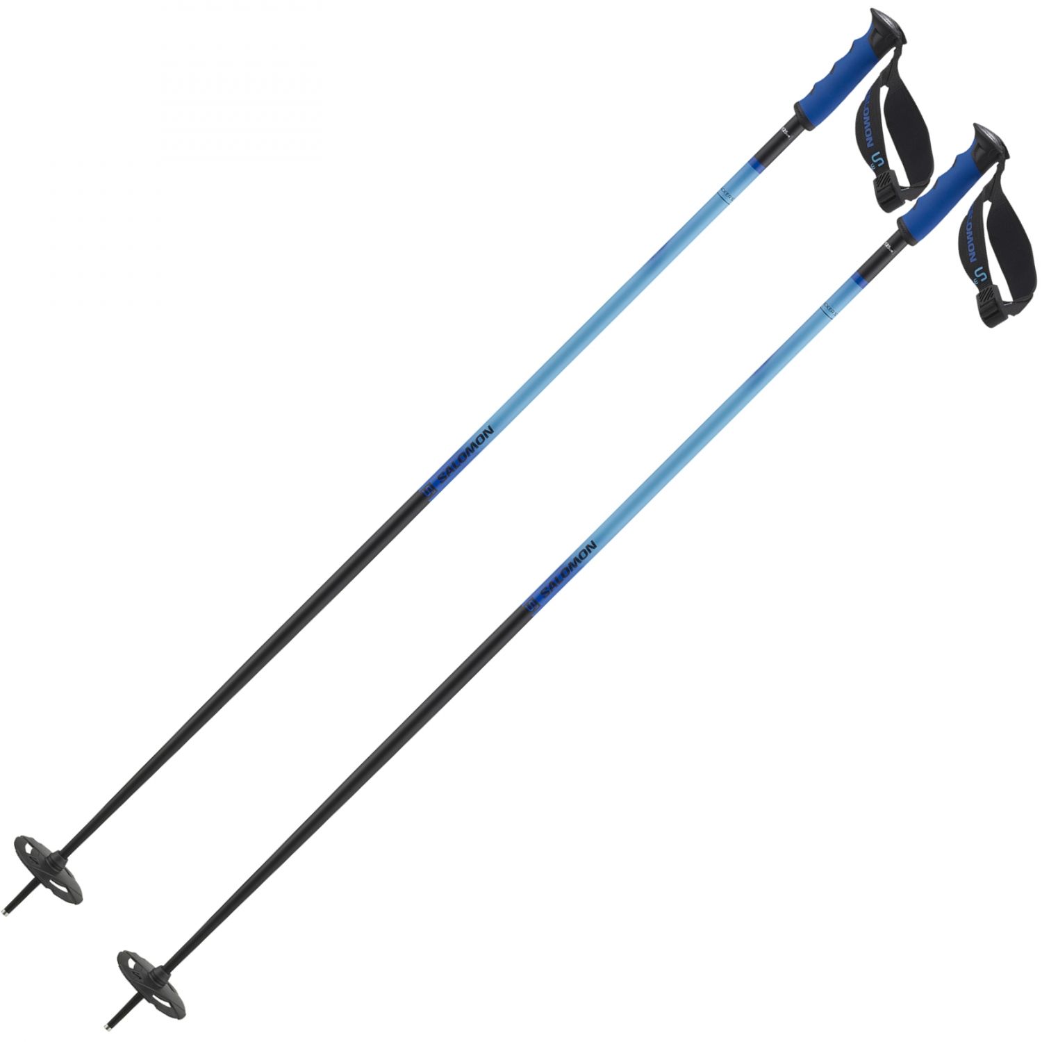 Salomon Hacker S3, ski poles, black/blue