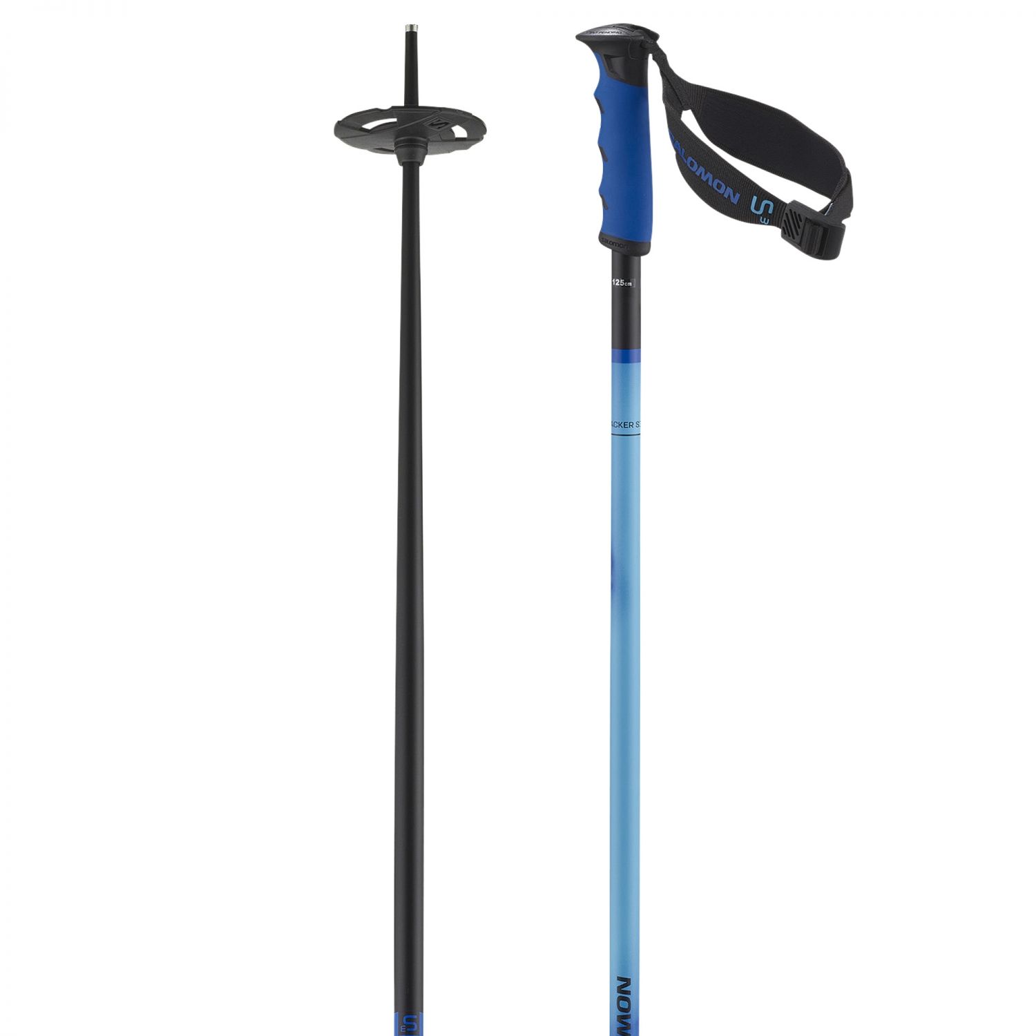 Salomon Hacker S3, ski poles, black/blue