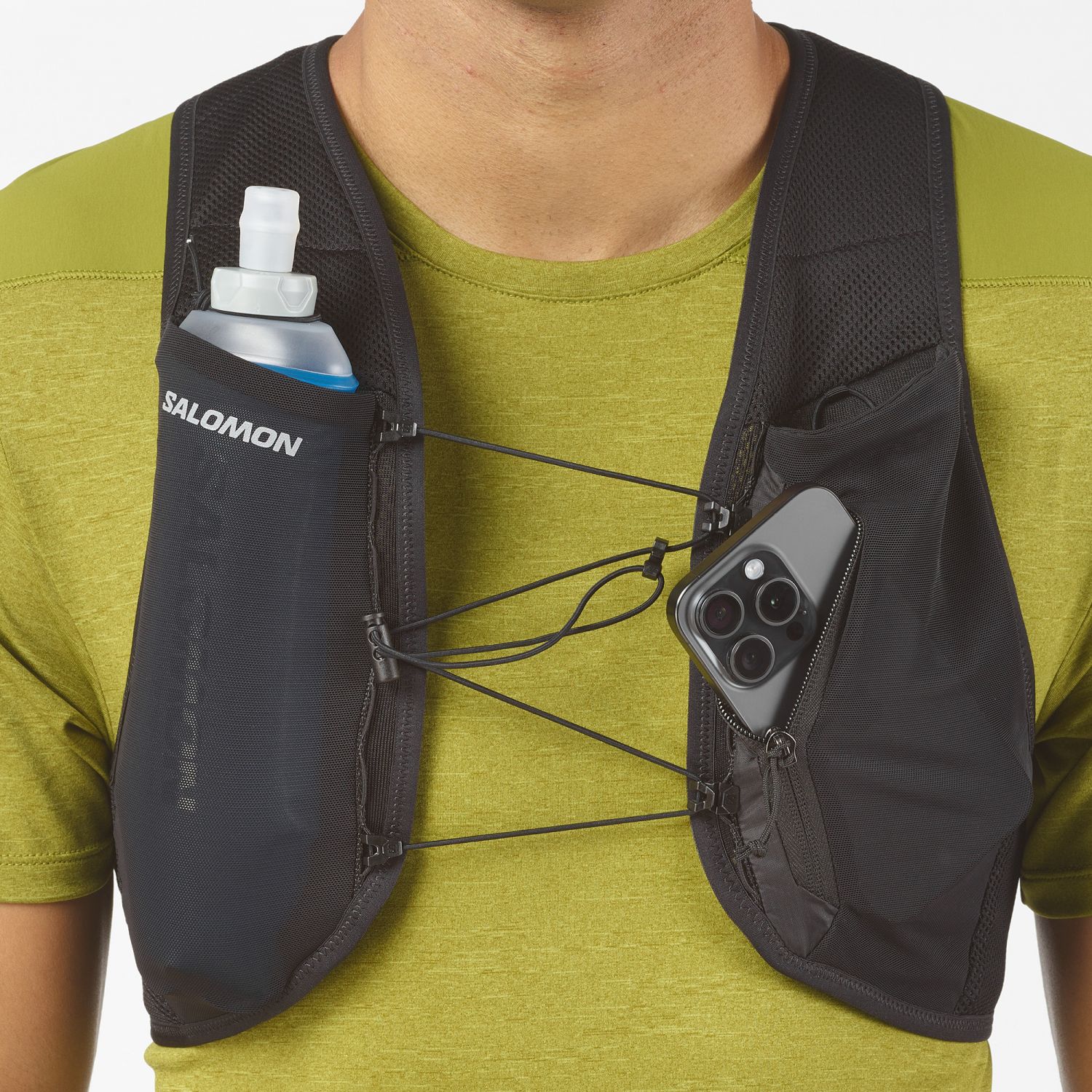 Salomon Hydra Access 4 One, colete de corrida, preto