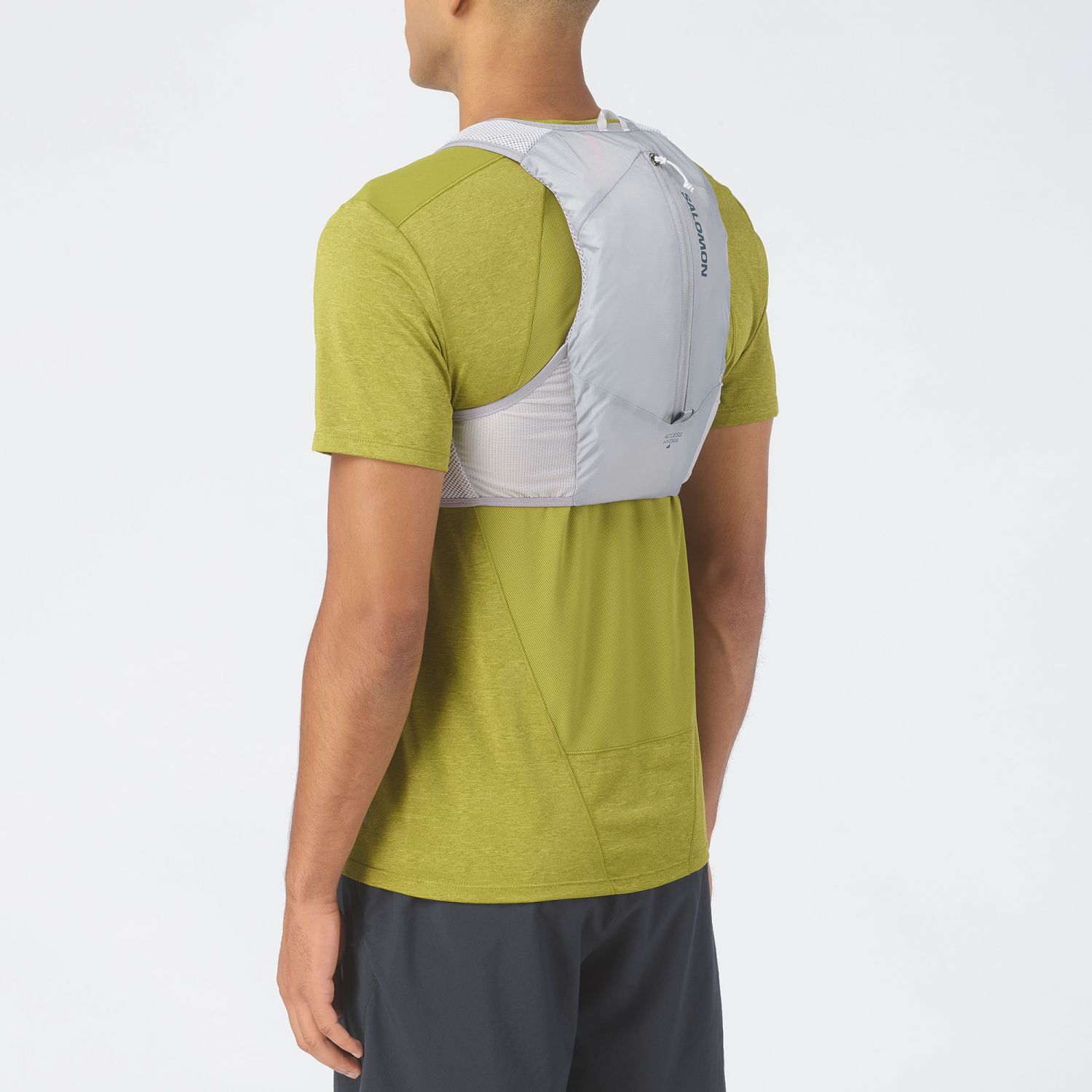 Salomon Hydra Access 4 One, hydratačná bežecká vesta, šedá/fialová