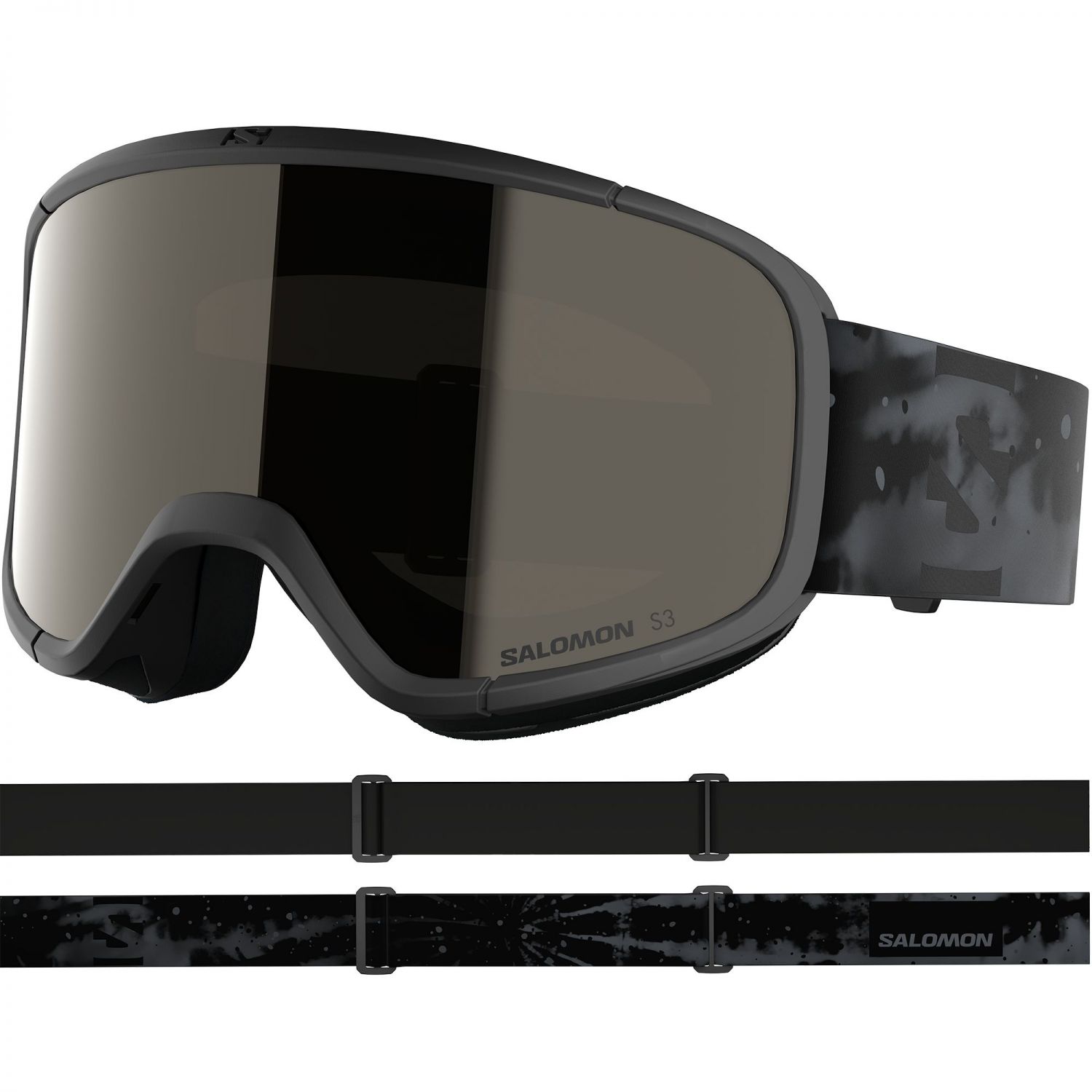 Salomon Lumi, Skibrille, Junior, schwarz/dunkelgrau