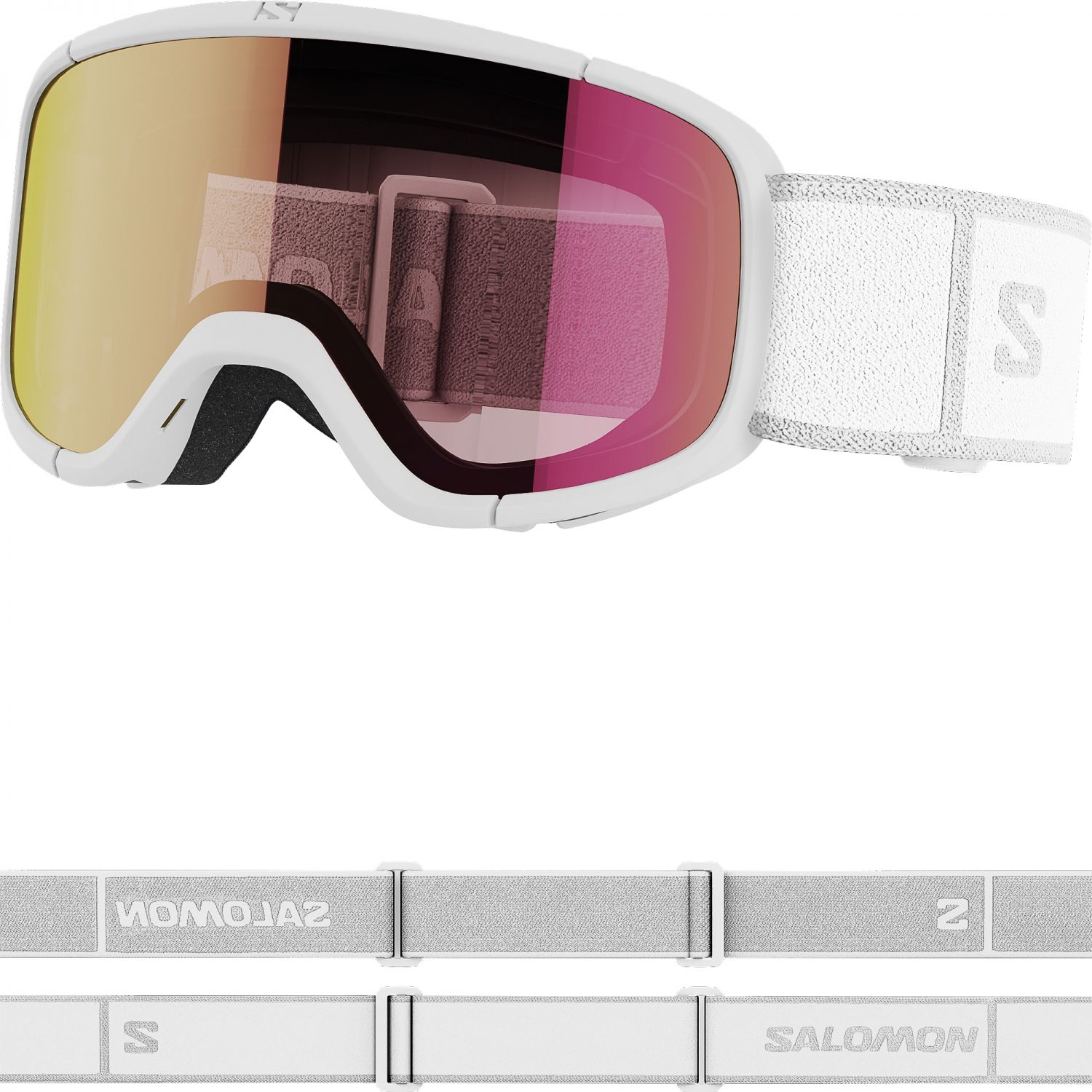 Salomon Lumi, Skibrille, Junior, weiß