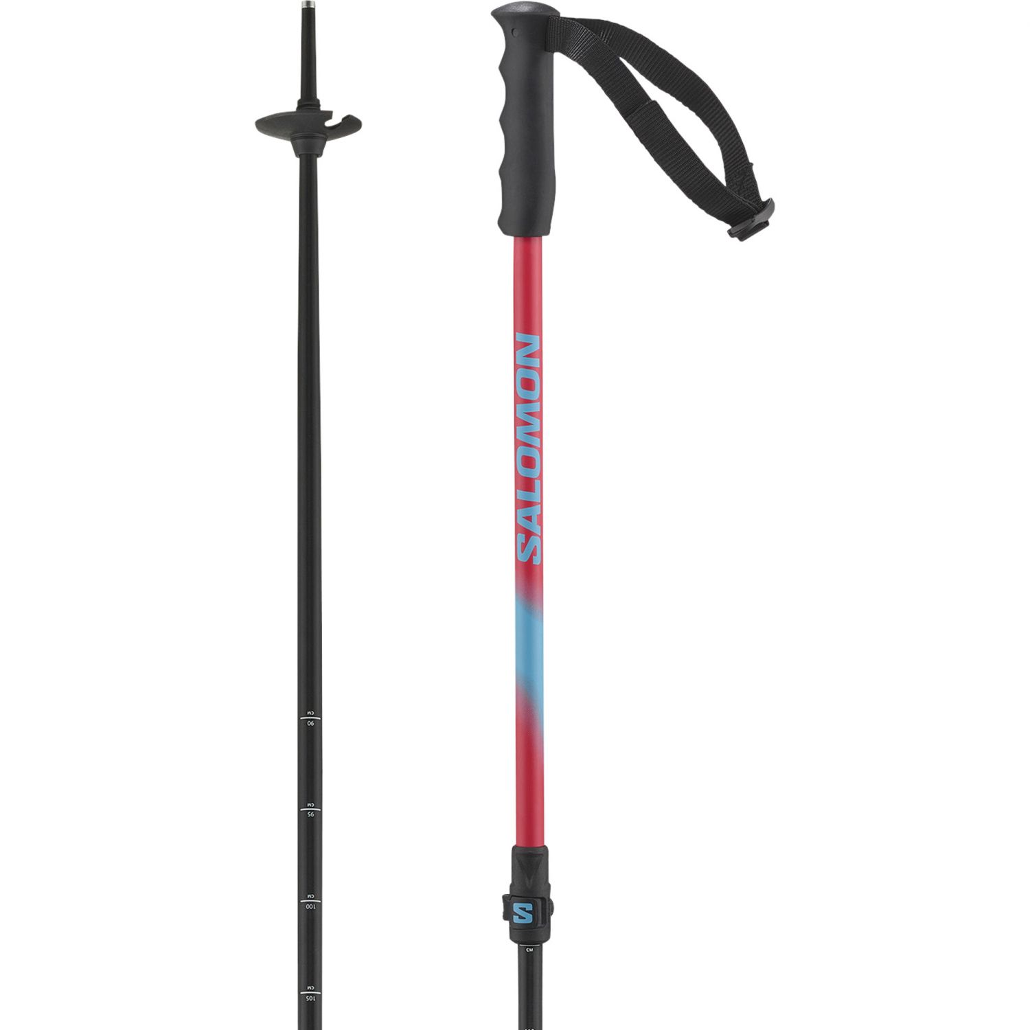 Salomon MTN, bastoncini da sci, junior, rosso