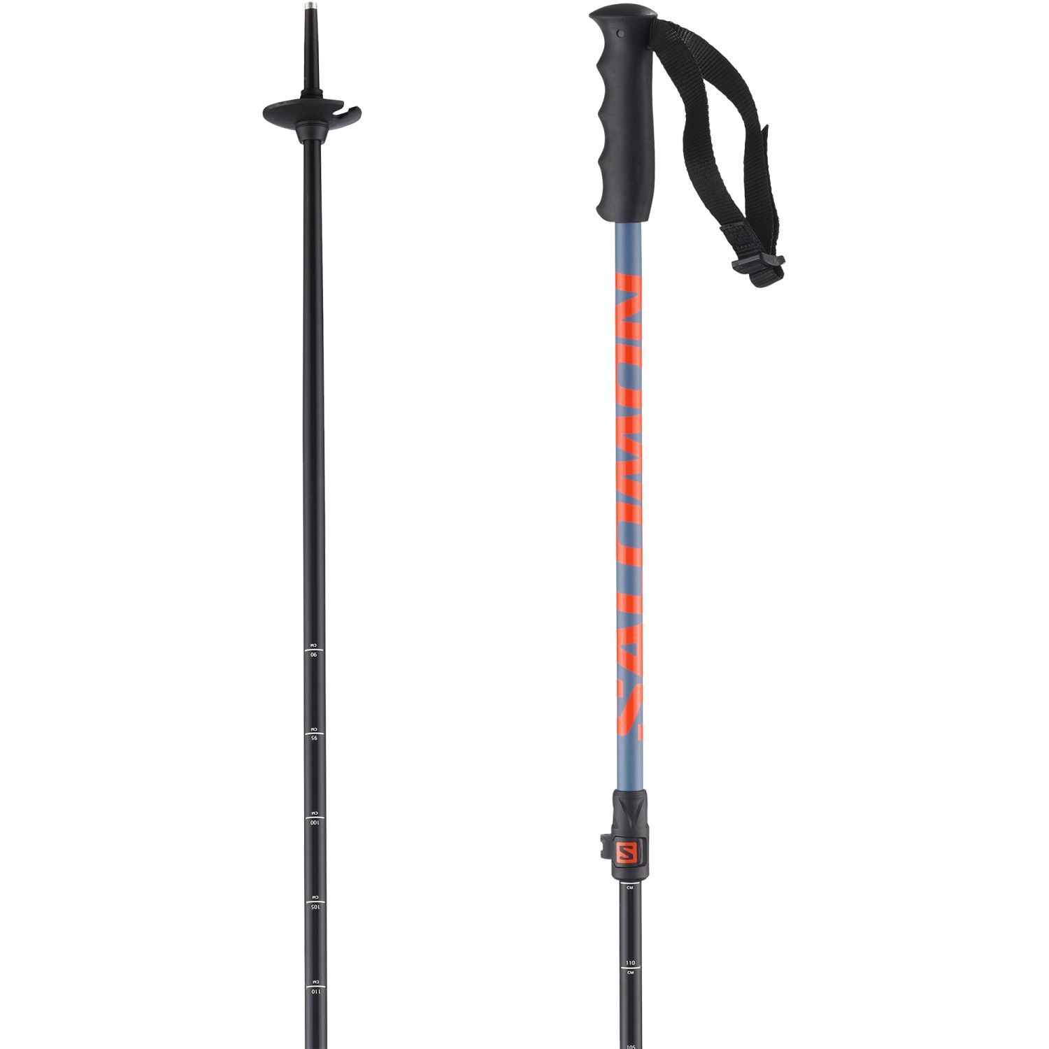 Salomon MTN, ski poles, junior, copen blue/orange