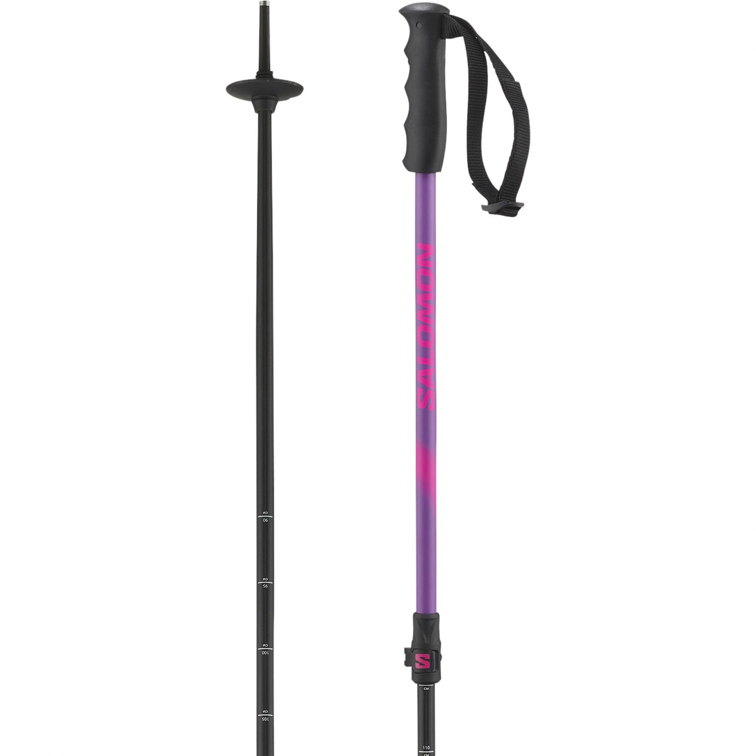 Salomon MTN, ski poles, junior, purple