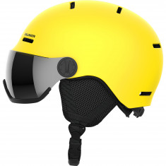 Salomon Orka Visor, capacete de esqui com viseira, júnior, amarelo