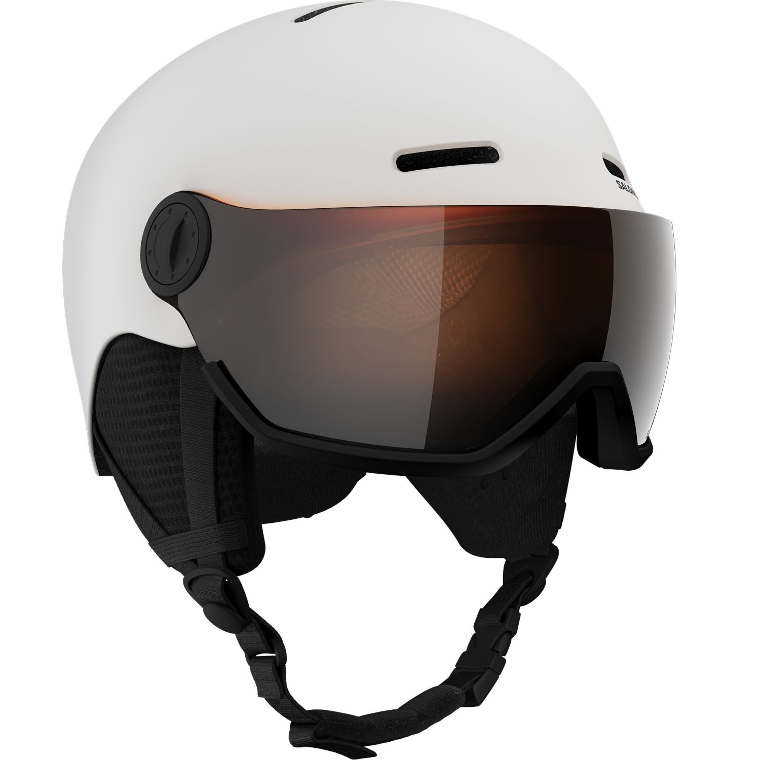 Salomon Orka Visor, casco da sci con visiera, junior, bianco