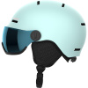 Salomon Orka Visor, casco de esquí con visera, junior, azul claro