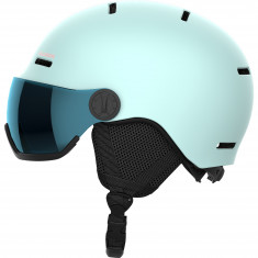 Salomon Orka Visor, casco de esquí con visera, junior, azul claro