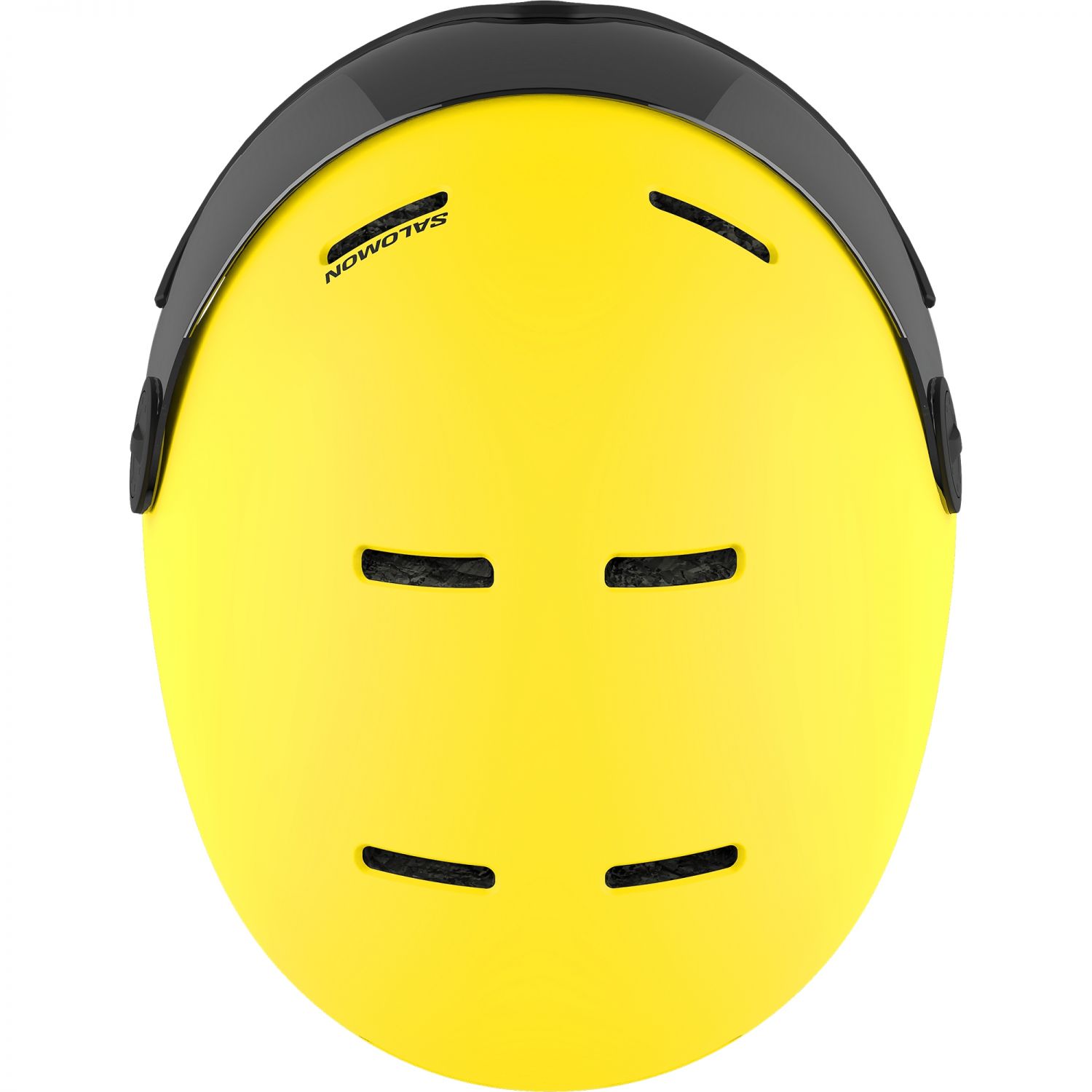 Salomon Orka Visor, casco de esquí con visera, junior, amarillo