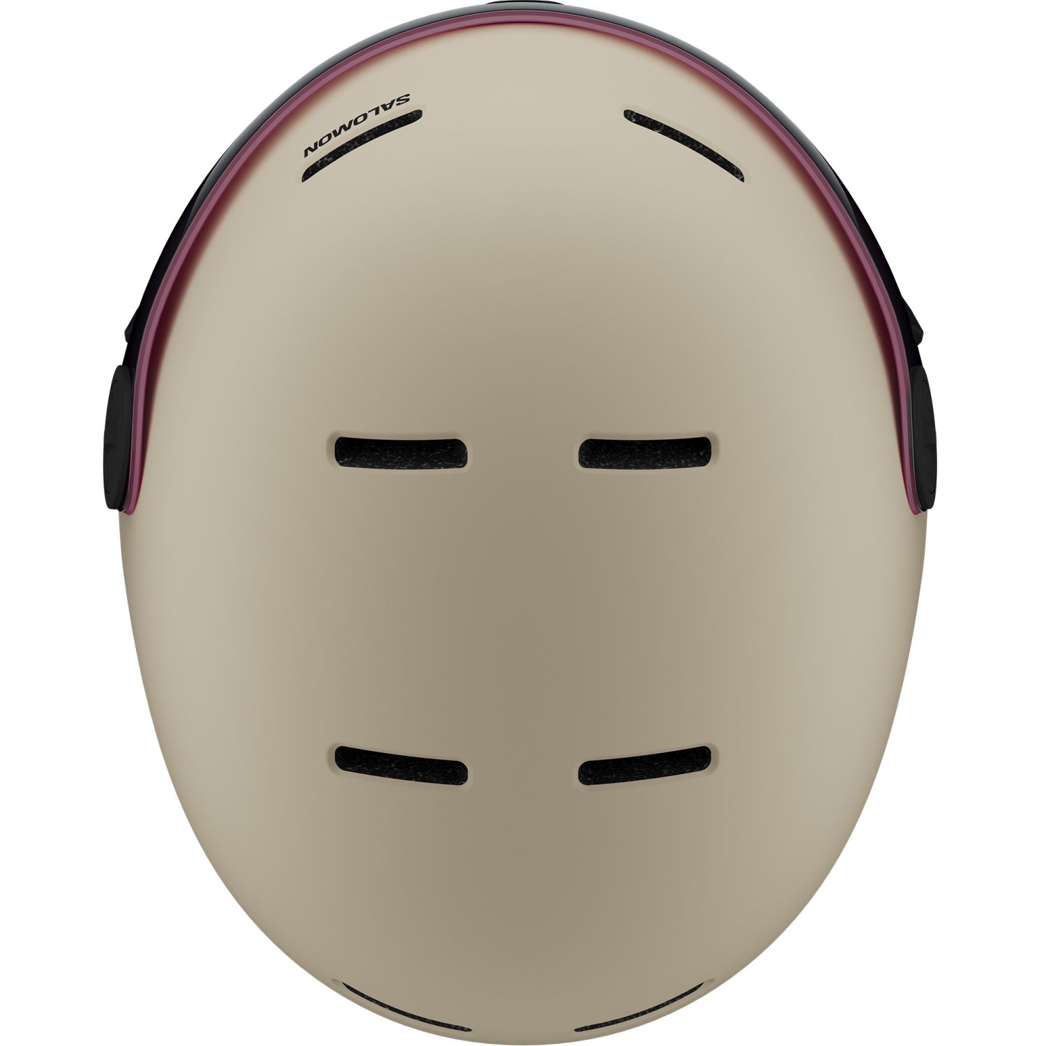 Salomon Orka Visor, kask narciarski z wizjerem, junior, beżowy