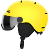 Salomon Orka Visor, lyžiarska prilba s kuklou, junior, žltá