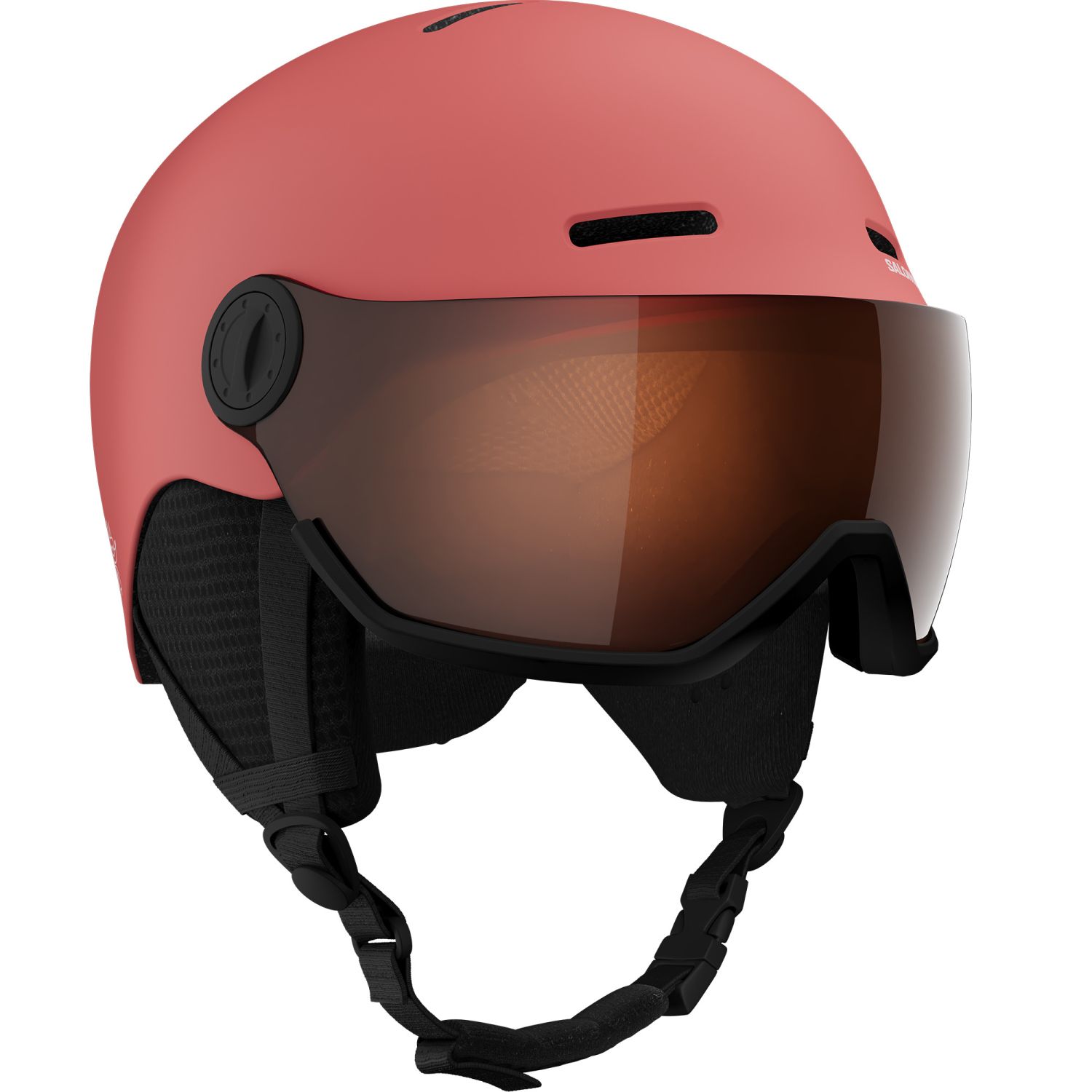 Salomon Orka Visor, Skidhjälm med Visir, Junior, Orange