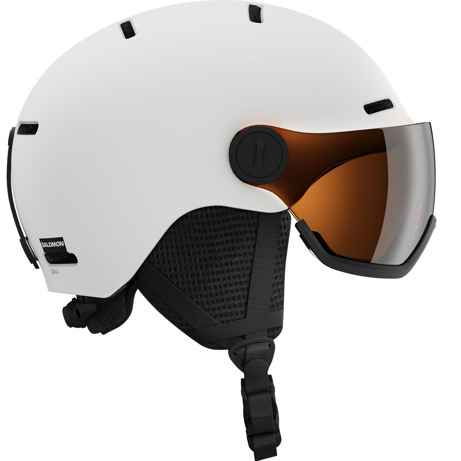 Salomon Orka Visor, Skidhjälm med Visir, Junior, Vit