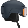 Salomon Osmo, casco da sci con visiera, blu scuro