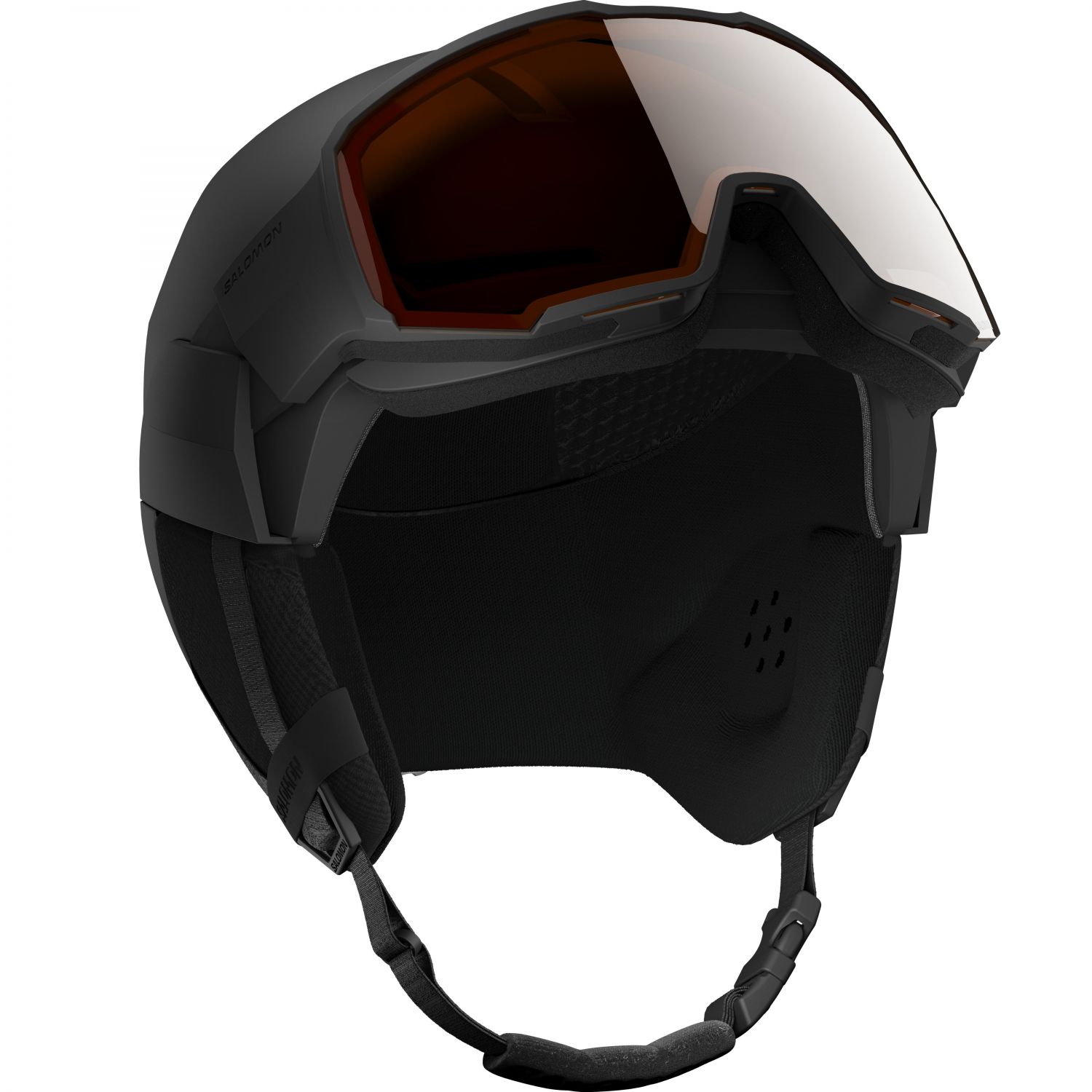 Salomon Osmo, casco de esquí con visera, negro