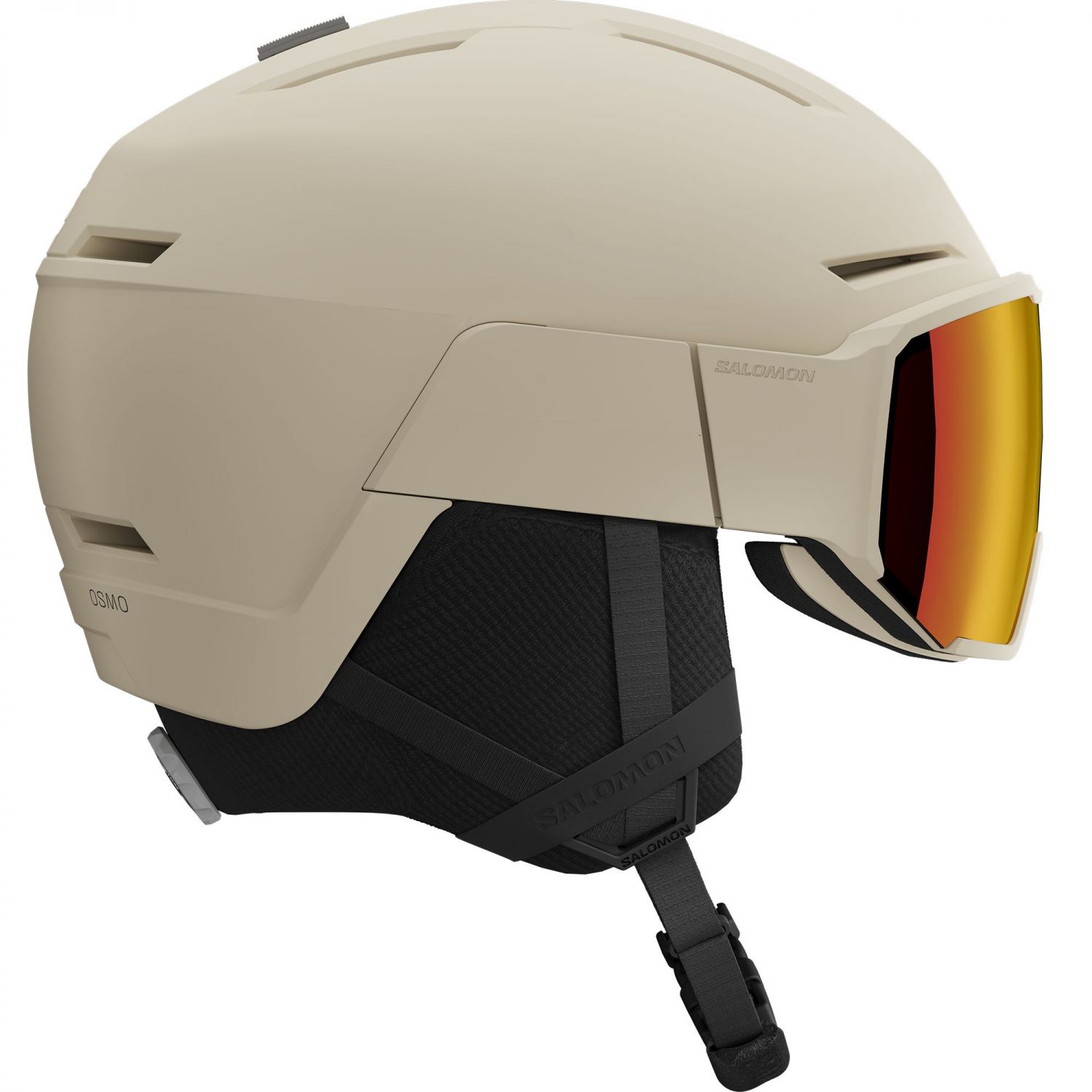 Salomon Osmo Simga, capacete de esqui com viseira, bege
