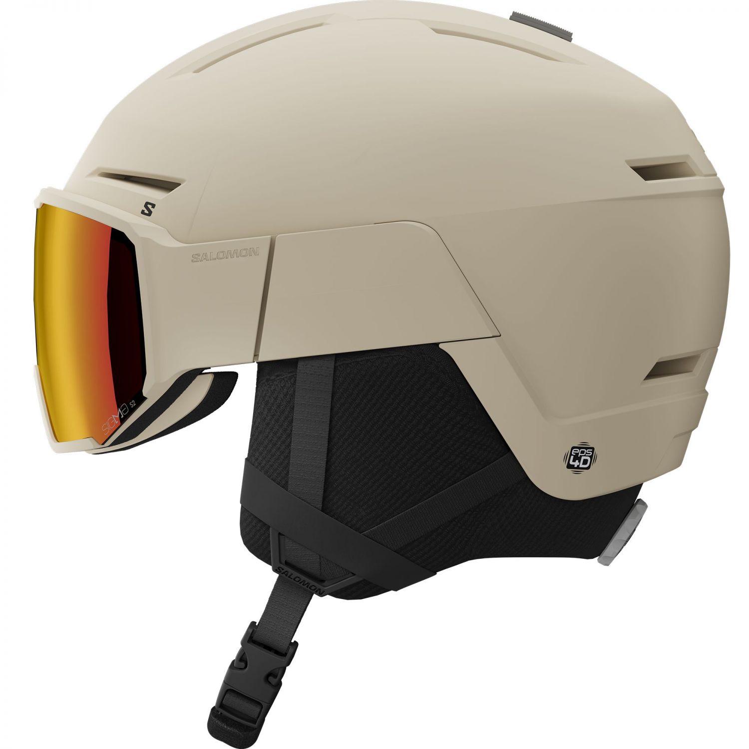 Salomon Osmo Simga, Skidhjälm med visir, Beige