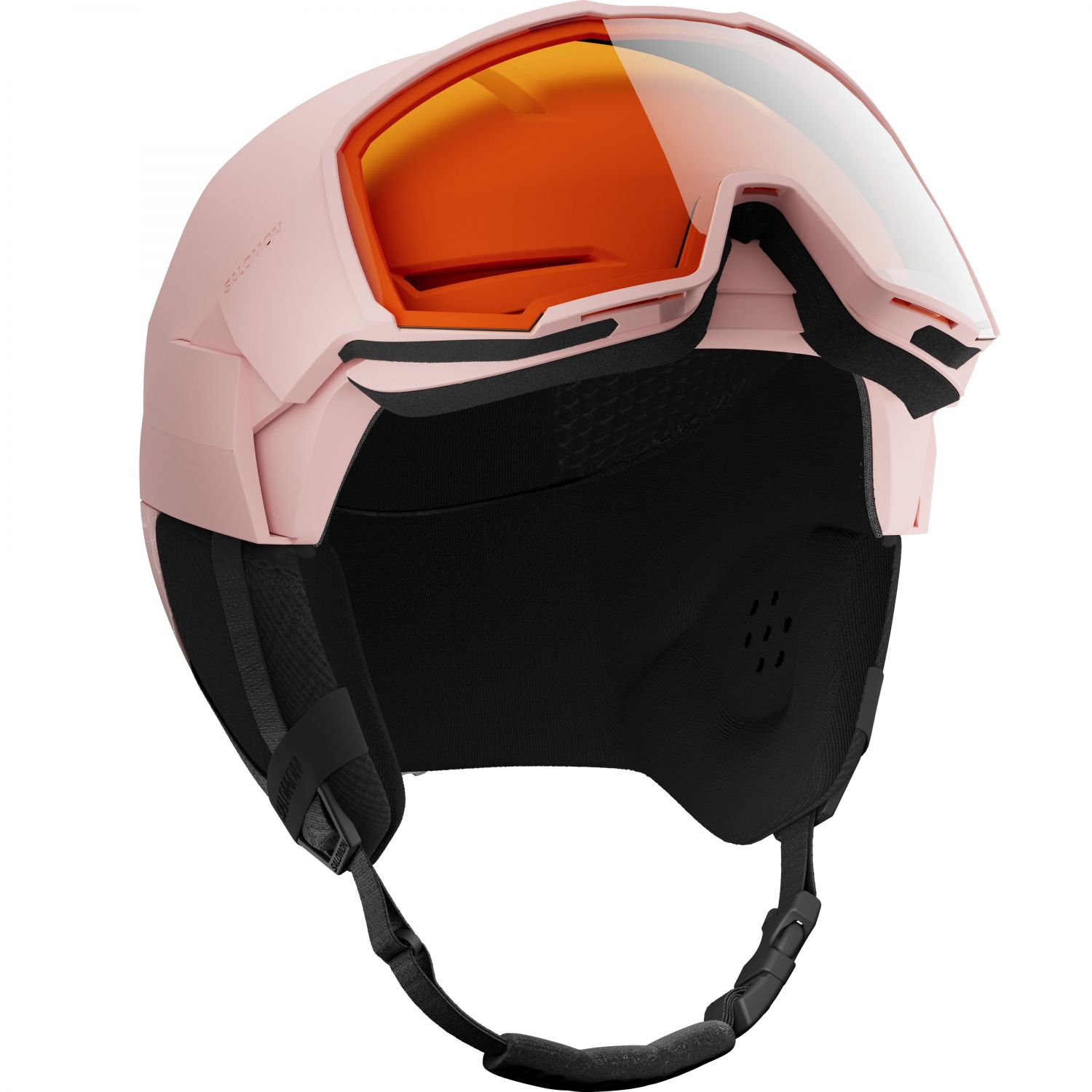 Salomon Osmo, ski helm met vizier, roze