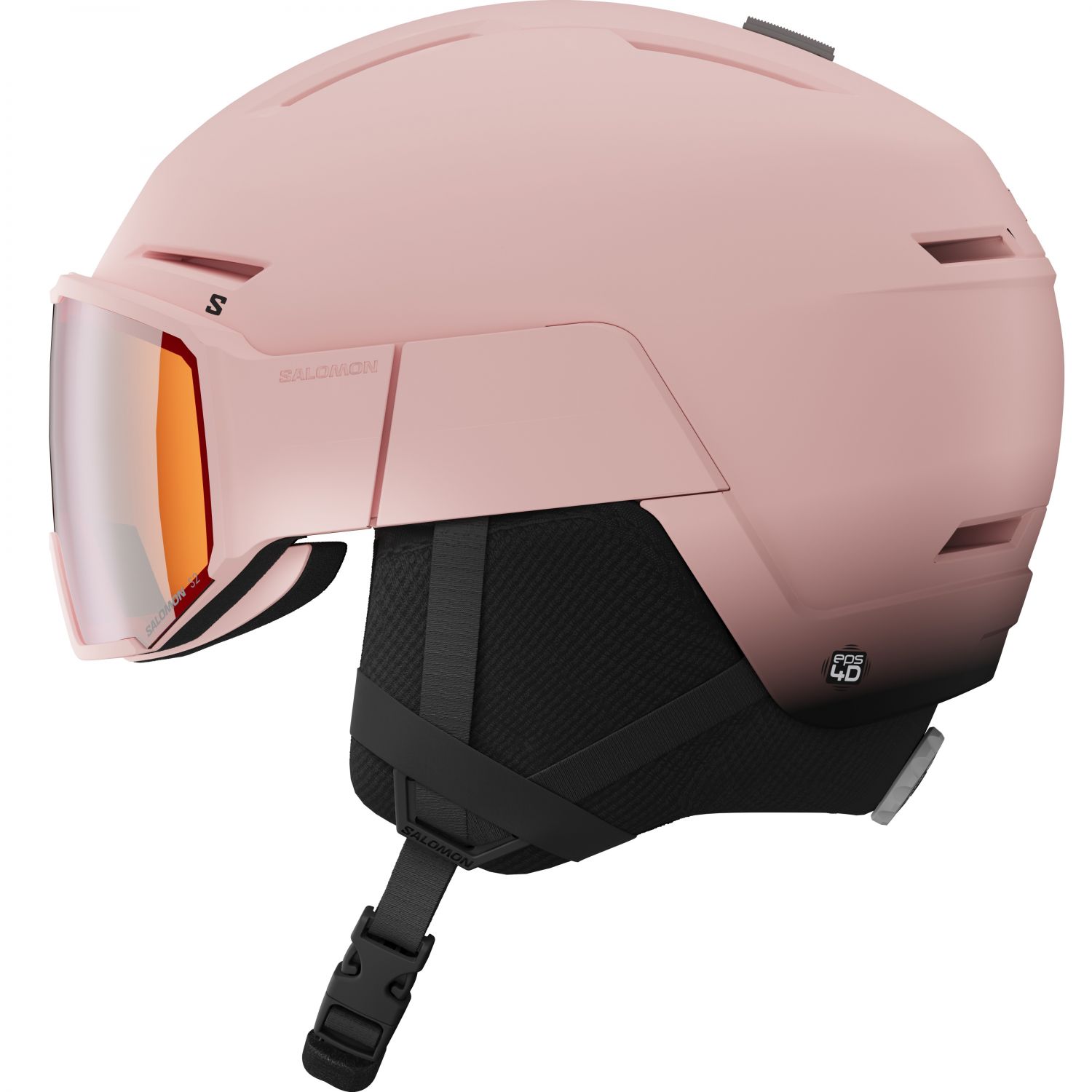 Salomon Osmo, ski helm met vizier, roze