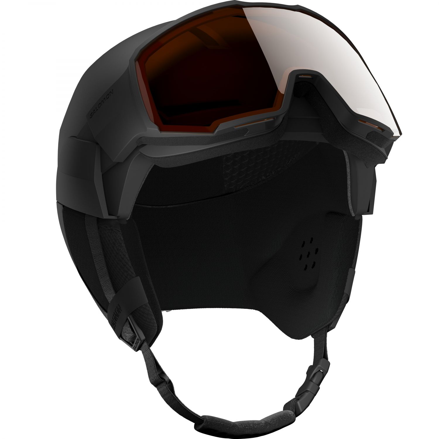 Salomon Osmo, ski helm met vizier, zwart