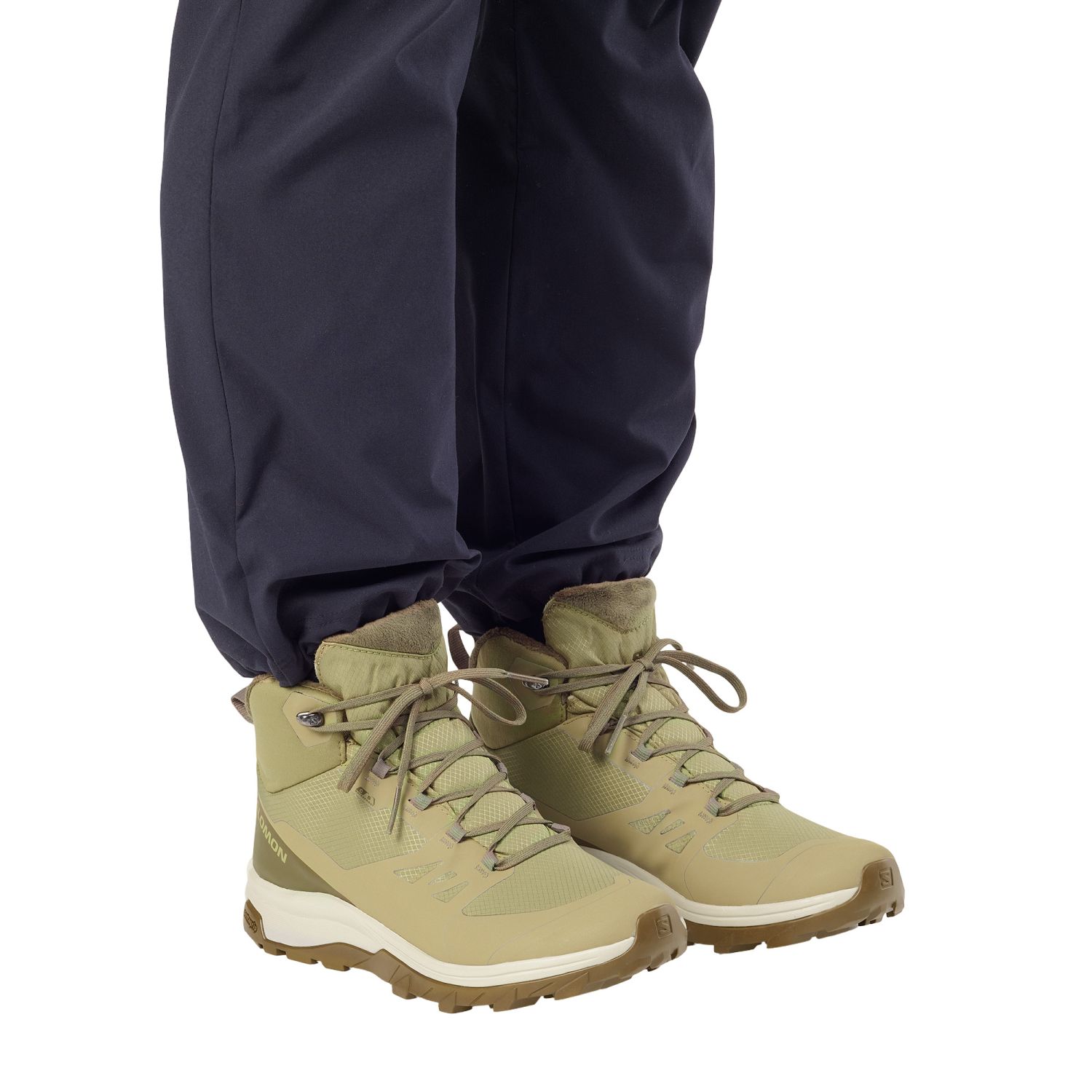 Salomon Outsnap WP, Vinterstøvler, Herre, Aloe/Stone Gray/Coyote Brown