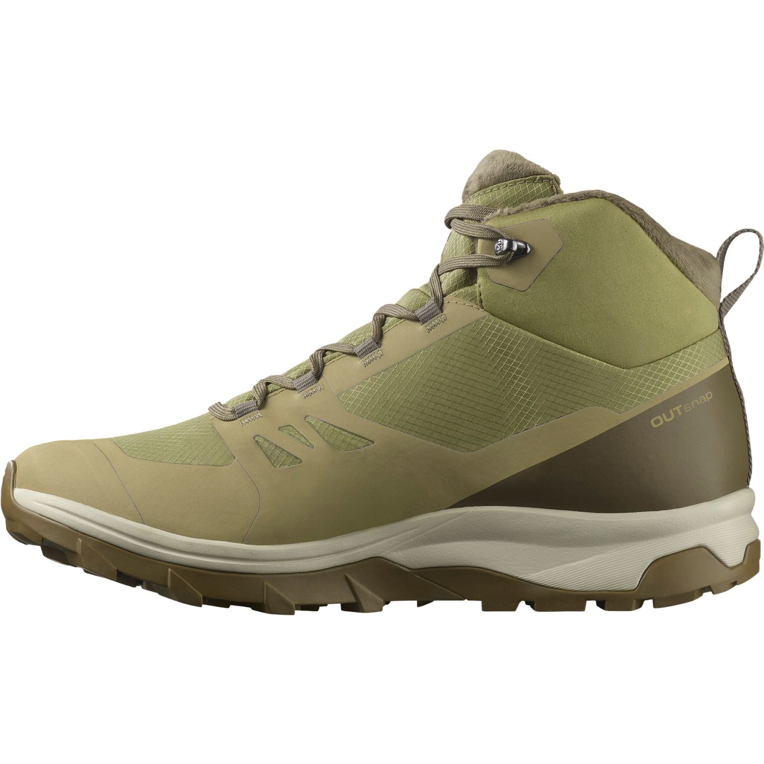 Salomon Outsnap WP, Vinterstøvler, Herre, Aloe/Stone Gray/Coyote Brown