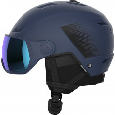 Salomon Pioneer LT Visor, kask narciarski z wizjerem, niebieski