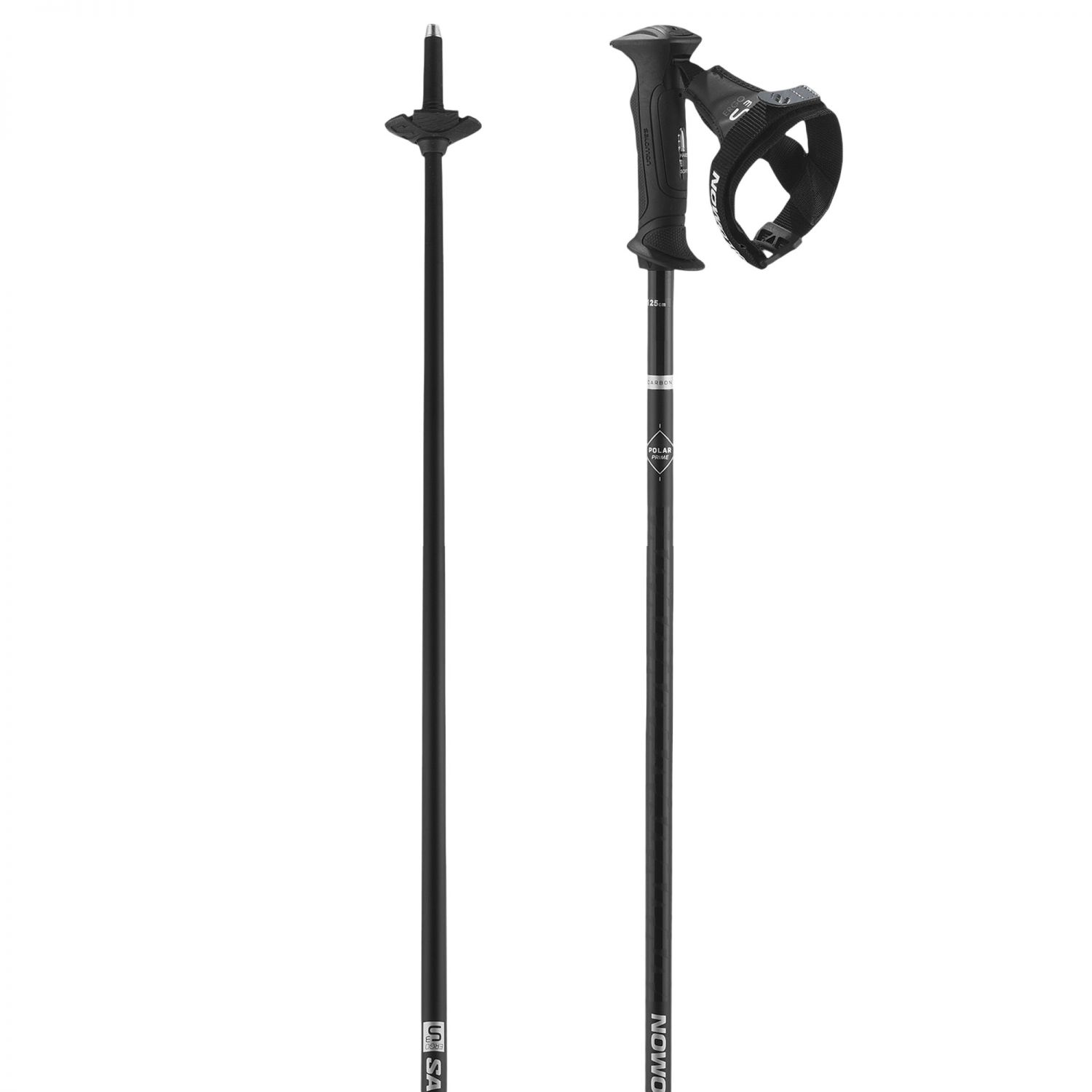 Salomon Polar Prime CB Ergo S3, bastões de esqui, preto
