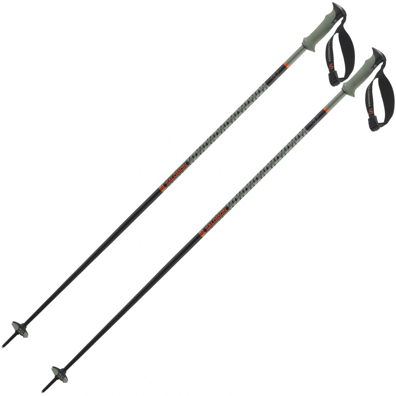 Salomon Polar Pro S3, ski poles, oil green