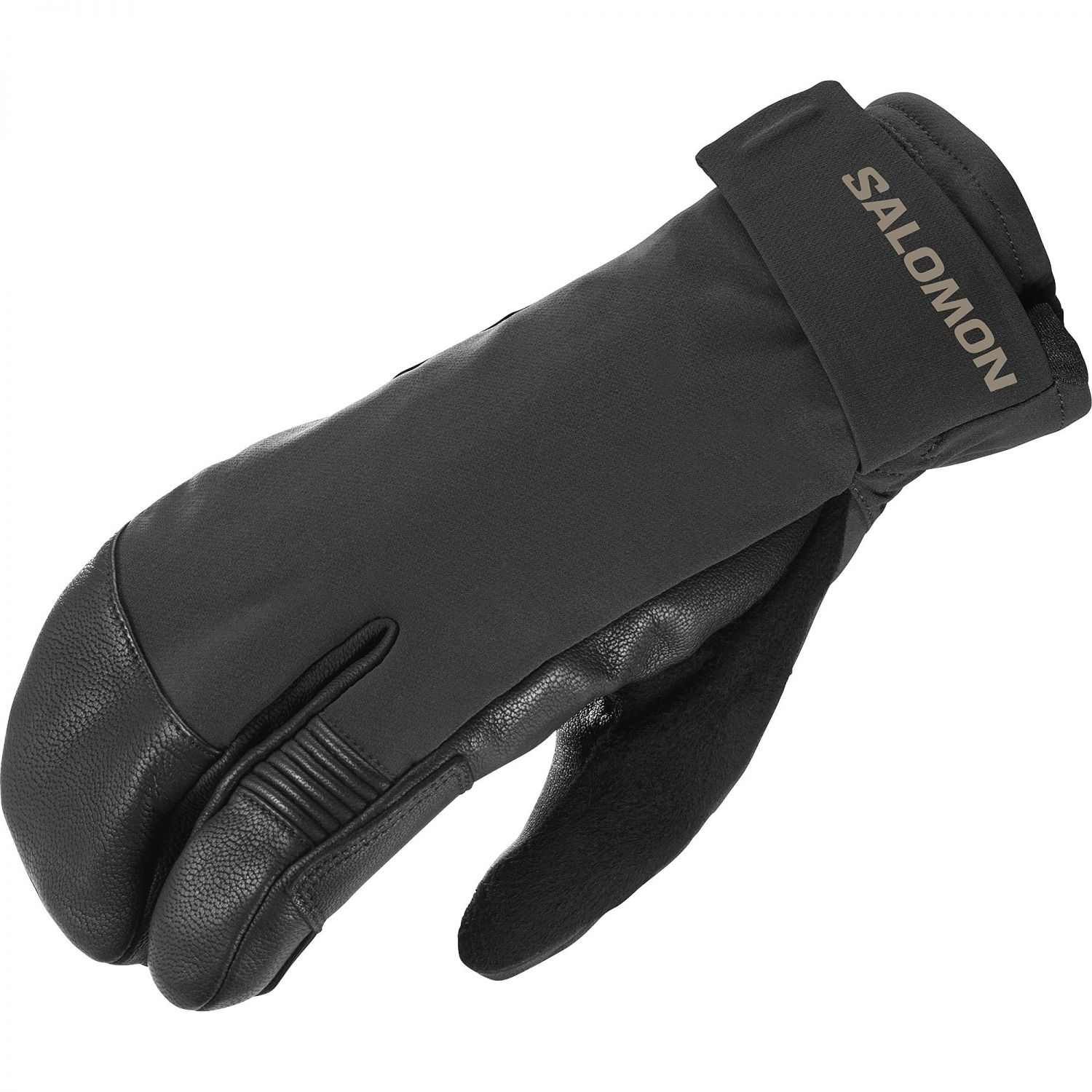 Salomon QST Paw GTX U, trojprstové rukavice, čierne