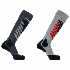 Salomon S/Access, hiihtosukat, 2-pack, harmaa